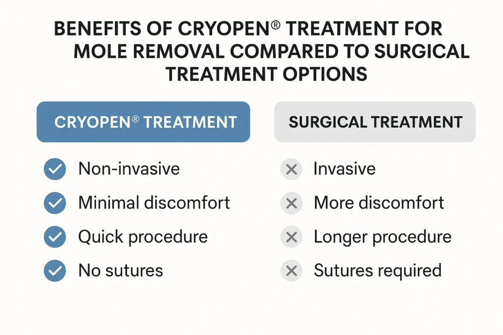 Benefits of professional mole-removal assessment at LA LIPO Mitcham