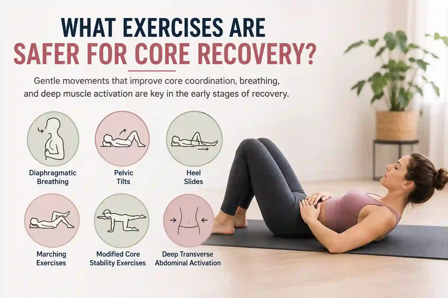 Which exercises may help diastasis recti Mitcham?